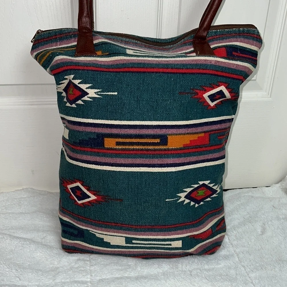 Pine Creek Clear Waters Tribal Tote Bag Purse Handbag